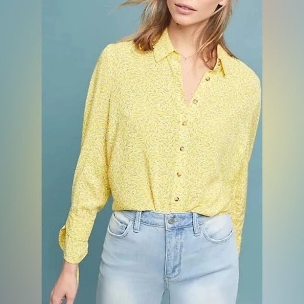 Anthropologie Maeve Blithe Button Down Blouse In … - image 8